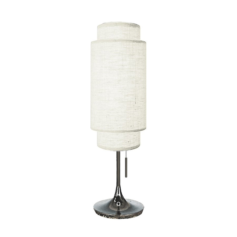 Nova of California Lollipop 1 Light Table Lamp, Black Nickel/White - 1011804BN