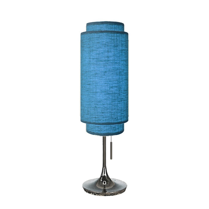Nova of California Lollipop 1Lt Table Lamp, Black Nickel/Sky Blue - 1011805BN