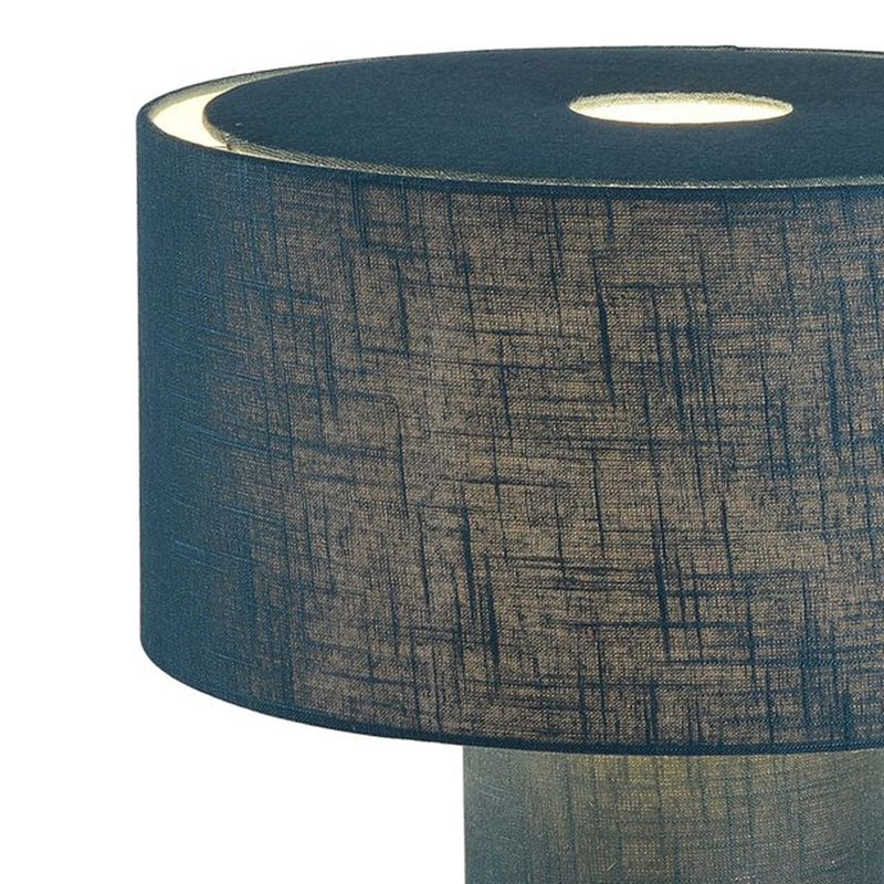 Nova California Moonlight 20in Table Lamp | Contemporary Sky Blue Linen Shade | Bedroom & Living Room Ambient Light | 1500 Lumens | Model 1018591