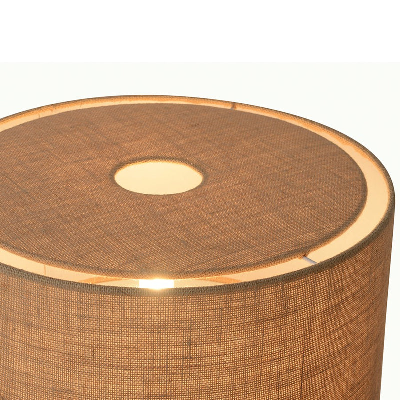 Nova California Moonlight 24in 1-Light Table Lamp | Contemporary Beige Burlap and Marble Base | Living Room & Bedroom | Model 1018593