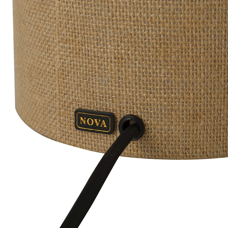Nova California Moonlight 24in 1-Light Table Lamp | Contemporary Beige Burlap and Marble Base | Living Room & Bedroom | Model 1018593