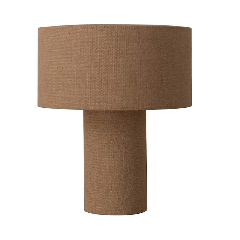 Nova California Moonlight 24in 1-Light Table Lamp | Contemporary Beige Burlap and Marble Base | Living Room & Bedroom | Model 1018593