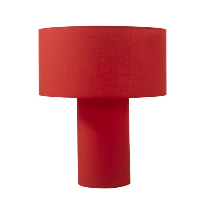Nova California Moonlight 20in 1-Light Table Lamp | Coastal Red Linen and Steel | Bedroom & Living Room | 17 x 17 x 20 in | Model 1018594