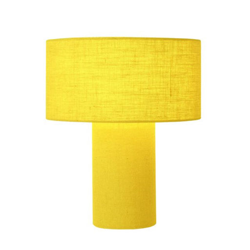 Nova California Moonlight 17in Table Lamp | Contemporary Mustard Linen Shade | Bedroom & Living Room | 1500 Lumens, Dimmable | Model 1019594MU