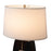 Nova California Delacey 2Lt Table Lamp/Nightlight, Ebony/White Linen