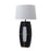 Nova California Delacey 2Lt Table Lamp/Nightlight, Ebony/White Linen