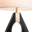 Nova California Pearson 1 Light Table Lamp, Ebony/Brass/White Linen