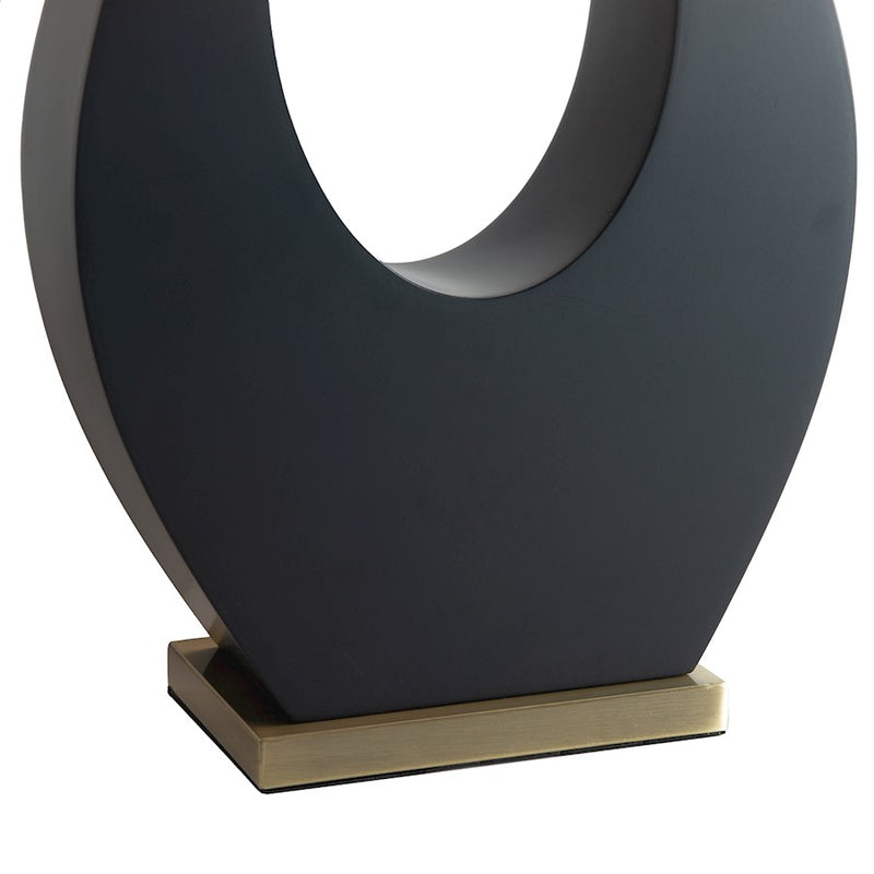 Nova California Pearson 31in Table Lamp | Mid-Century Ebony and Weathered Brass with White Linen Shade | Living Room & Bedroom | Model 10394B