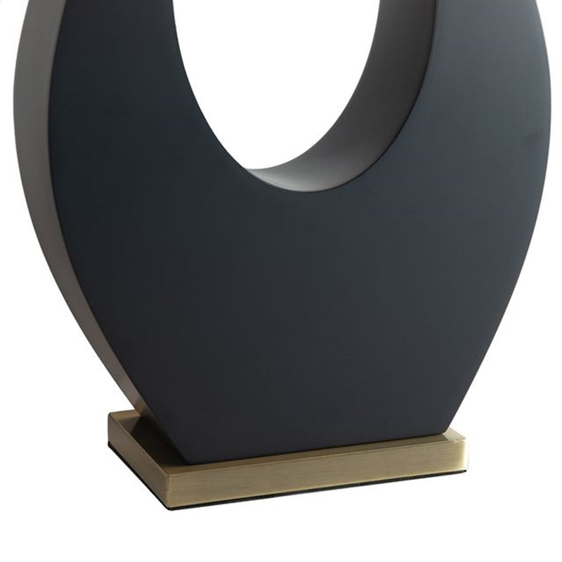Nova California Pearson 31in Table Lamp | Mid-Century Ebony and Weathered Brass with White Linen Shade | Living Room & Bedroom | Model 10394B