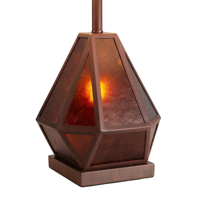 Nova California Mica 22" Table Lamp, Gunmetal/Charcoal Gray