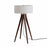 Nova California Quattro 1 Light Table Lamp, Walnut Wood/Brass/White