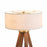 Nova California Quattro 1 Light Table Lamp, Ash Wood/Brass/White