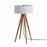 Nova California Quattro 1 Light Table Lamp, Ash Wood/Brass/White