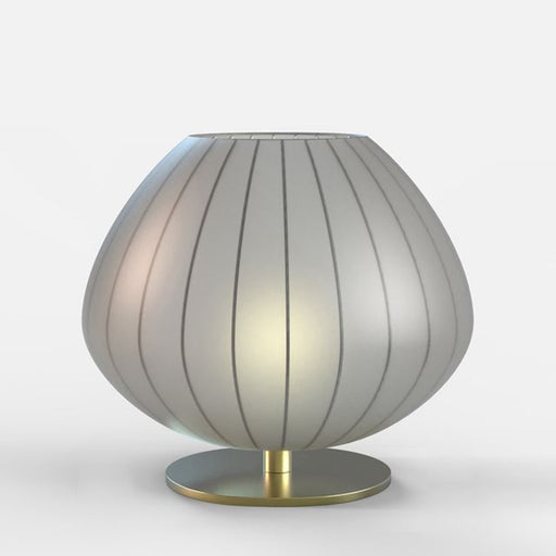 Nova California Bloom 9.2in Accent Table Lamp | Mid-Century Weathered Brass and White Satin Fabric | Bedside & Desk | Model 1110799WB