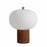 Nova California Tambo 1 Light Accent Lamp, Walnut Wood/Brass/White