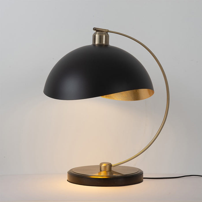 Nova of California Luna Bella 1 Light Table Lamp, WB/BLACK/GOLD LEAF - 1111060WB