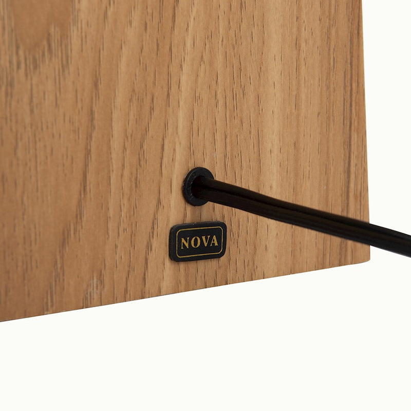 Nova California Obelisk 31in 1-Light Table Lamp | Mid-Century Modern Natural Ash Wood and White Linen Shade | Living Room & Office | Model 11889LW