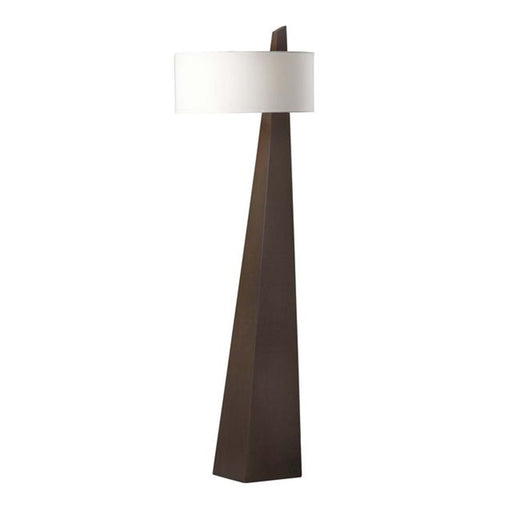 Nova California Obelisk 63in Floor Lamp | Contemporary Dark Walnut Wood and White Linen | Living Room & Reading Nook | 3000 Lumens | Model 11891