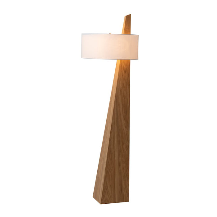 Nova California Obelisk 1 Light Floor Lamp, Natural Ash/White - 11891LW