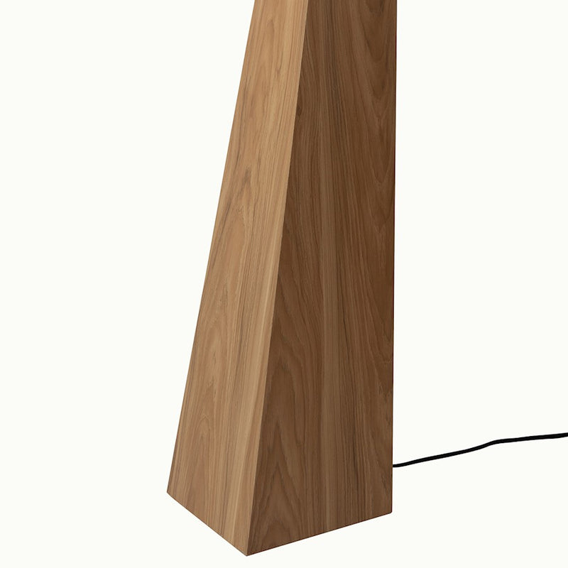 Nova California Obelisk 63in 1-Light Floor Lamp | Mid-Century Natural Ash and White Linen | Living Room & Bedroom | 19 x 19 x 63 in | Model 11891LW