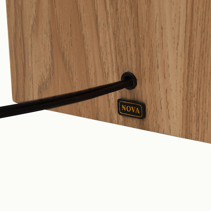 Nova California Obelisk 63in 1-Light Floor Lamp | Mid-Century Natural Ash and White Linen | Living Room & Bedroom | 19 x 19 x 63 in | Model 11891LW