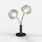 Nova of California Bloom 2 Light Table Lamp, Black Nickel/White - 1210799BN