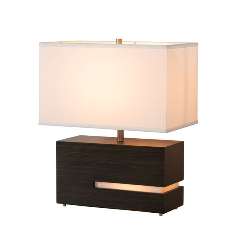 Nova California Zen Reclining 2-Light Table Lamp | Modern Ebony and Weathered Brass Wood | Living Room & Bedroom Reading Light | Model 130284BG