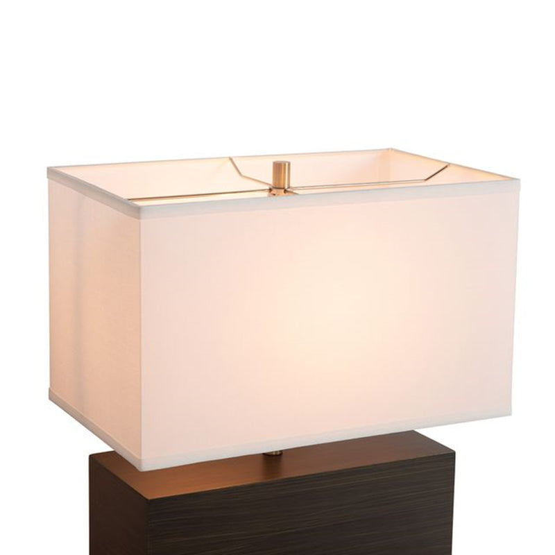 Nova California Zen Reclining 2-Light Table Lamp | Modern Ebony and Weathered Brass Wood | Living Room & Bedroom Reading Light | Model 130284BG