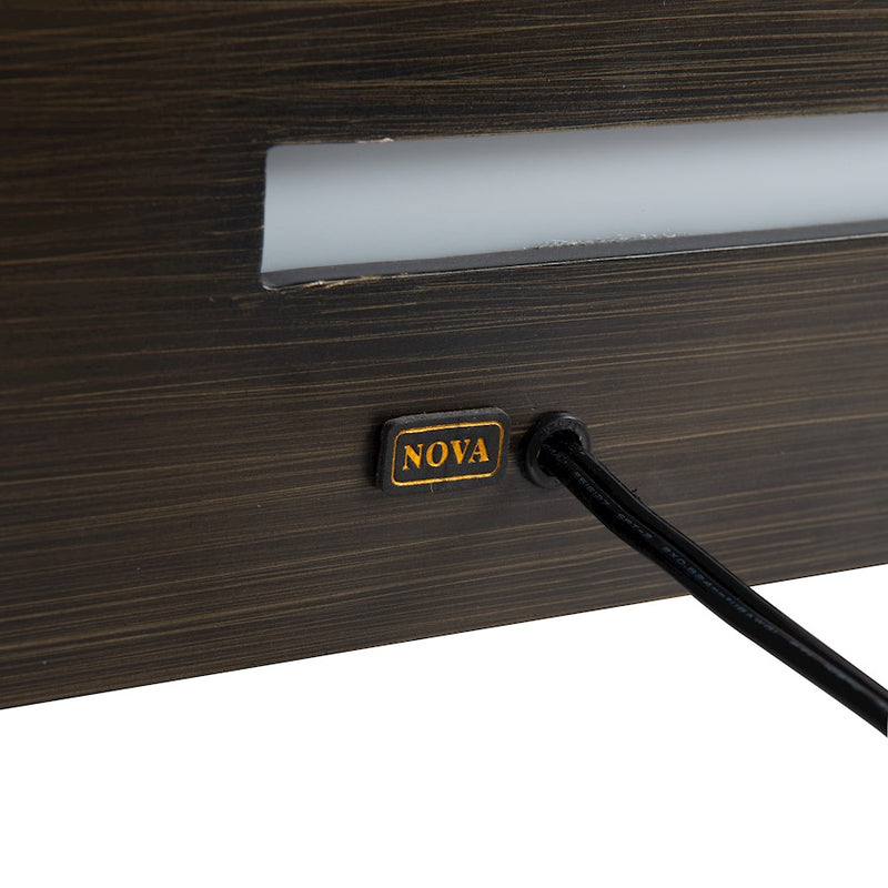 Nova California Zen Reclining 2-Light Table Lamp | Modern Ebony and Weathered Brass Wood | Living Room & Bedroom Reading Light | Model 130284BG