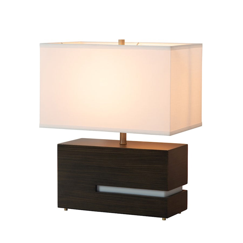 Nova California Zen Reclining 2-Light Table Lamp | Modern Ebony and Weathered Brass Wood | Living Room & Bedroom Reading Light | Model 130284BG