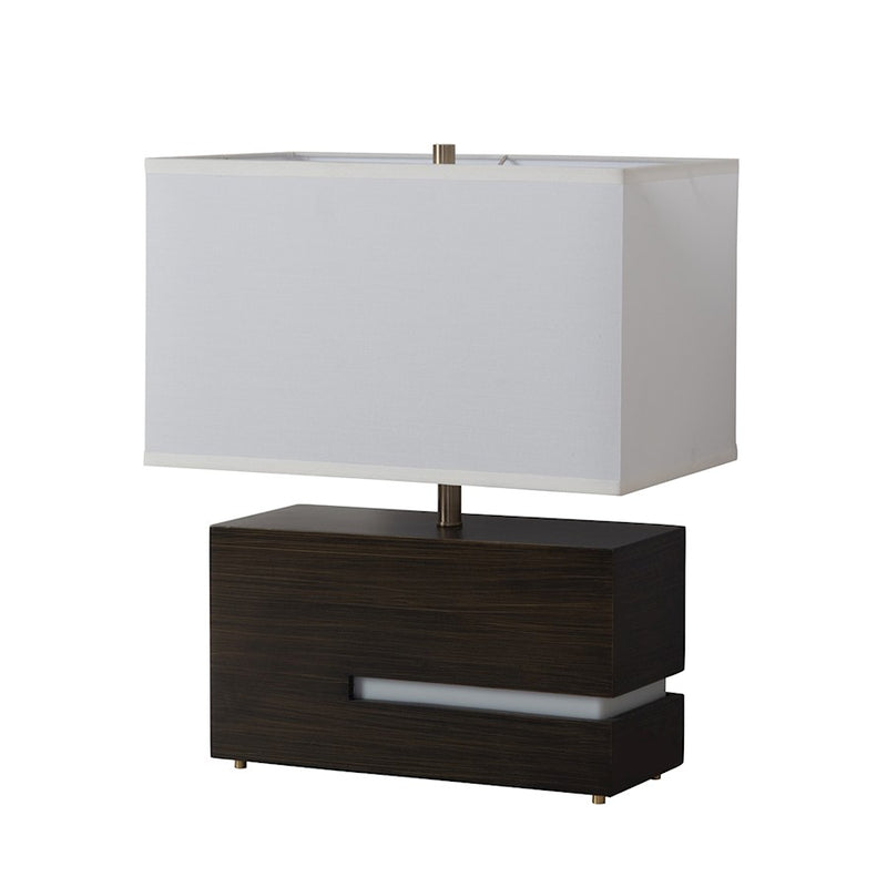 Nova California Zen Reclining 2-Light Table Lamp | Modern Ebony and Weathered Brass Wood | Living Room & Bedroom Reading Light | Model 130284BG