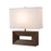 Nova California Julie Reclining 1Lt Table Lamp, Walnut/Brass/White - 1310830DW