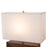 Nova California Julie Reclining 1Lt Table Lamp, Walnut/Brass/White