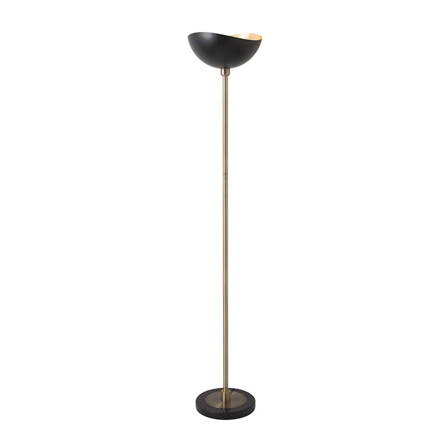 Nova California Luna Bella 1 Light Torchiere, Brass/Gold Leaf - 1510017WB