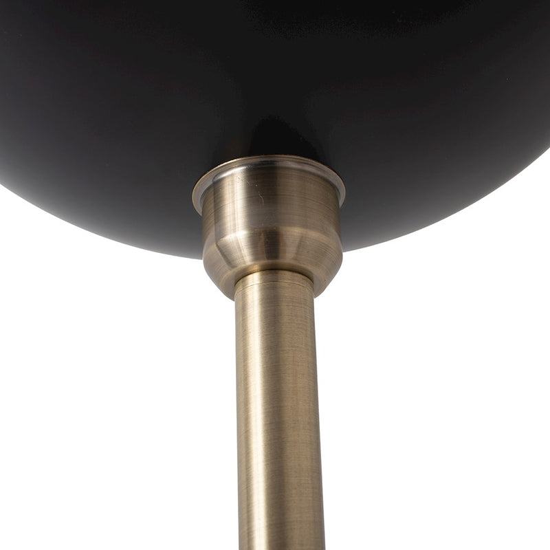 Nova California Luna Bella 72in 1-Light Torchiere Floor Lamp | Mid-Century Modern Weathered Brass and Gold Leaf Steel | Living Room | Model 1510017WB