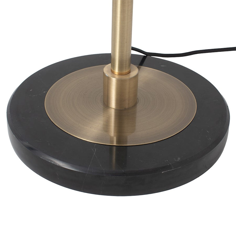 Nova California Luna Bella 72in 1-Light Torchiere Floor Lamp | Mid-Century Modern Weathered Brass and Gold Leaf Steel | Living Room | Model 1510017WB