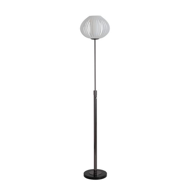 Nova California Bloom 27in 3-Light Pendant | Mid-Century Modern Black Nickel and White Satin Shade | Dining Room & Entryway | Model 1510799BN
