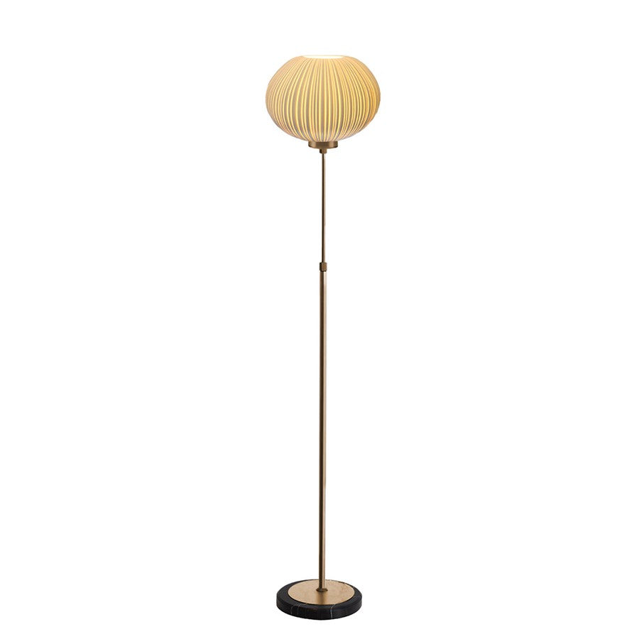 Nova of California Bone Porcelain 1Lt Floor Lamp, Brass/Natural - 1510801WB