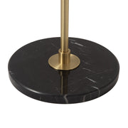 Nova California Rancho Mirage 22in Torchiere Floor Lamp | Mid-Century Matte Black and Gold-Leaf Steel | Living Room & Bedroom | Model 1510824WB