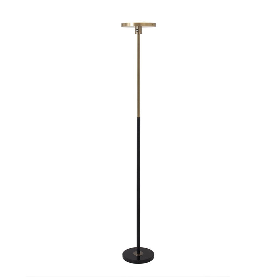 Nova of California Redondo 1Lt Torchiere, Black, Brass/Black/Brass - 1517740MB