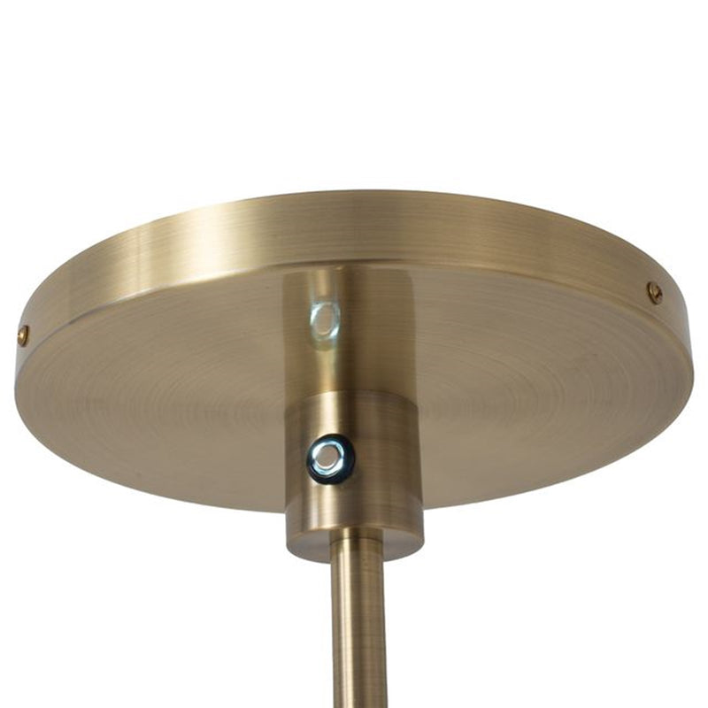 Nova California Redondo 10in 1-Light Torchiere Floor Lamp | Mid-Century Modern Matte Black and Weathered Brass Black Marble | Model 1517740MB