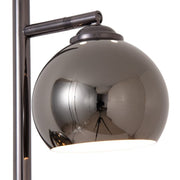 Nova California Triplet 61in 3-Light Tree Floor Lamp | Mid-Century Modern Black Nickel Steel and Black Marble Base | Living Room & | Model 1610800BN