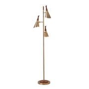 Nova California Encinitas 67in 3-Light Tree Floor Lamp | Mid-Century Weathered Brass Steel | Living Room & Office | 22 x 22 x 67 in | Model 1613807WB