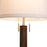 Nova California Swiss Cross 1 Light Floor Lamp, Walnut/Brass/White