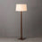 Nova California Taper 1 Light Floor Lamp, Walnut Wood/Brass/White