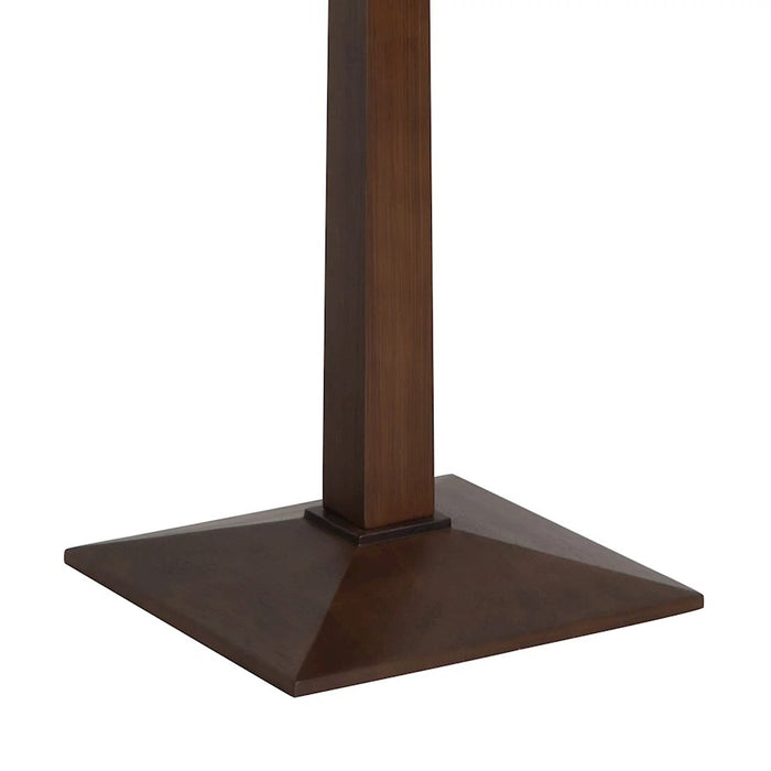 Nova California Taper 1 Light Floor Lamp, Walnut Wood/Brass/White