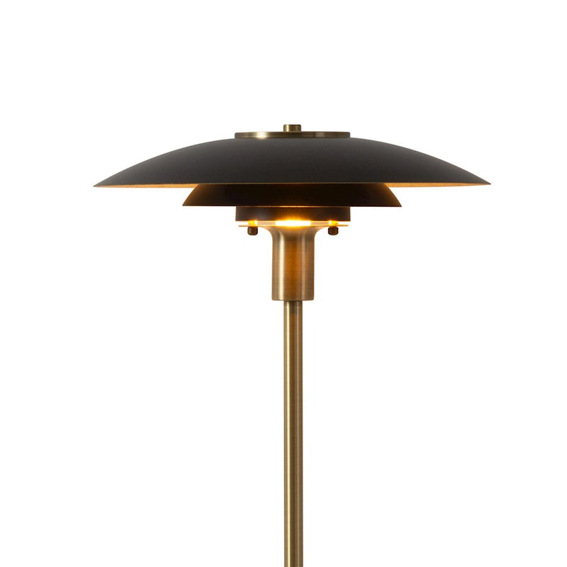 Nova California Rancho Mirage 61in 1-Light Floor Lamp | Mid-Century Modern Matte Black and Weathered Brass Steel | Living Room & | Model 2010824MB