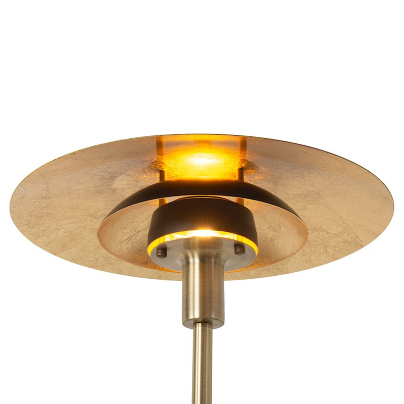 Nova California Rancho Mirage 61in 1-Light Floor Lamp | Mid-Century Modern Matte Black and Weathered Brass Steel | Living Room & | Model 2010824MB