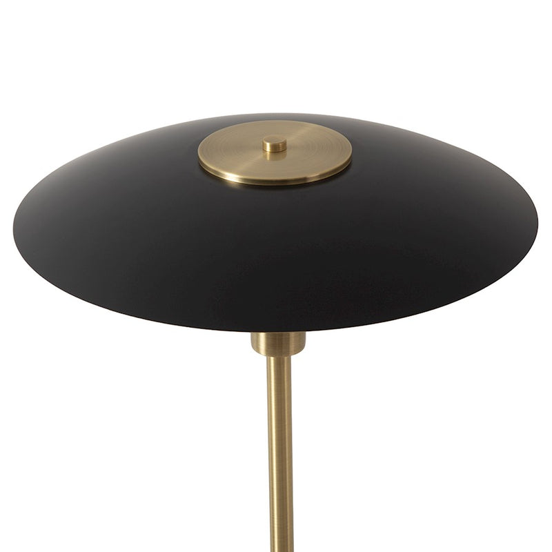Nova California Rancho Mirage 61in 1-Light Floor Lamp | Mid-Century Modern Matte Black and Weathered Brass Steel | Living Room & | Model 2010824MB