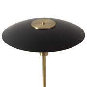 Nova California Rancho Mirage 61in Floor Lamp | Mid-Century Modern Weathered Brass and Matte Black Steel with Gold-Leaf Shade | Model 2010824WB
